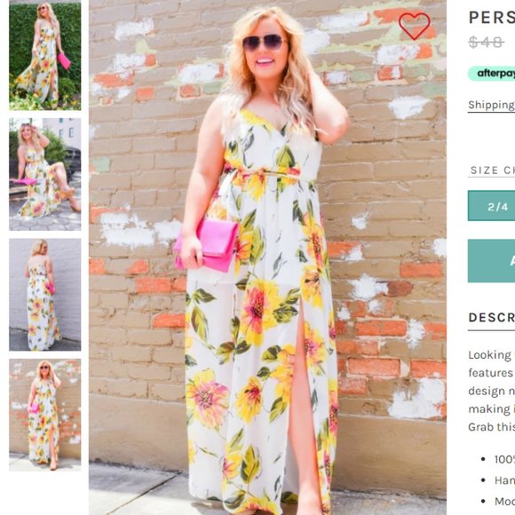 PERSONAL TOUCH FLORAL MAXI DRESS 14/16 - Picture 2 of 5